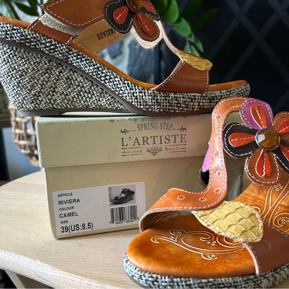 New L'ATISTE Riviera Women's Wedge Sandals Size 8.5 - Picture 2 of 15